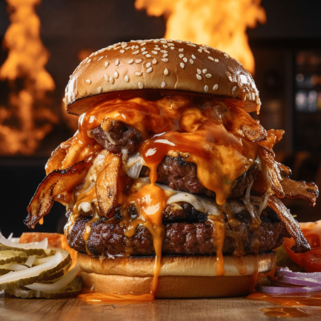 Juicy-best-burger-in-Lebanon-served-on-a-rustic-wooden-board