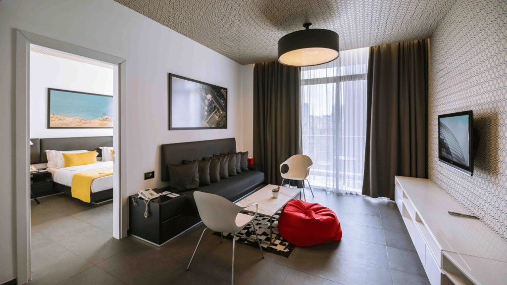 The Smallville Hotel in Beirut, a luxury hotel with modern architecture.