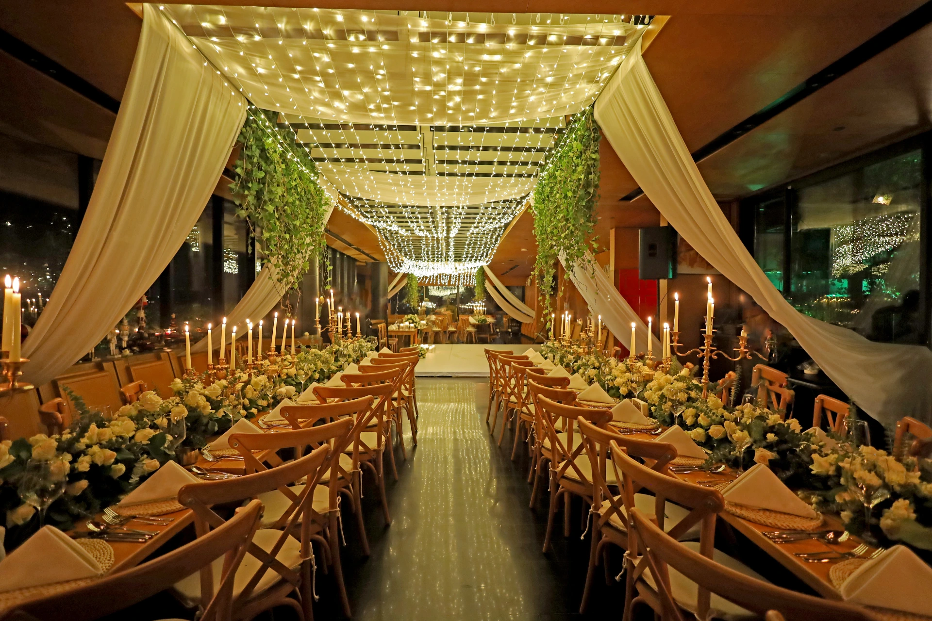 Wedding reception setup at The Smallville Hotel, Beirut